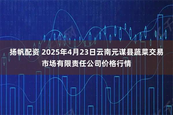 扬帆配资 2025年4月23日云南元谋县蔬菜交易市场有限责任公司价格行情