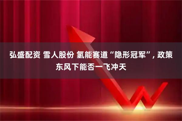 弘盛配资 雪人股份 氢能赛道“隐形冠军”, 政策东风下能否一飞冲天